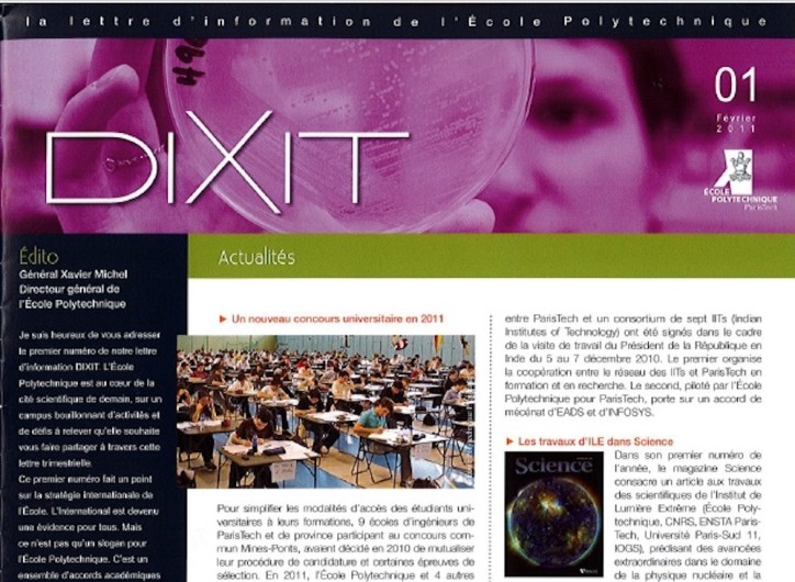 Dixit, la lettre mensuelle d'information de l'X, sort son 100e numéro